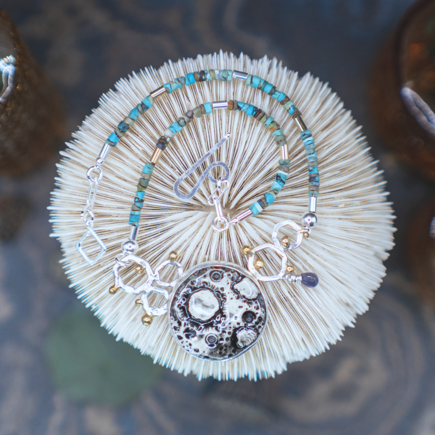 Nouveau Modern Full Moon Necklace I