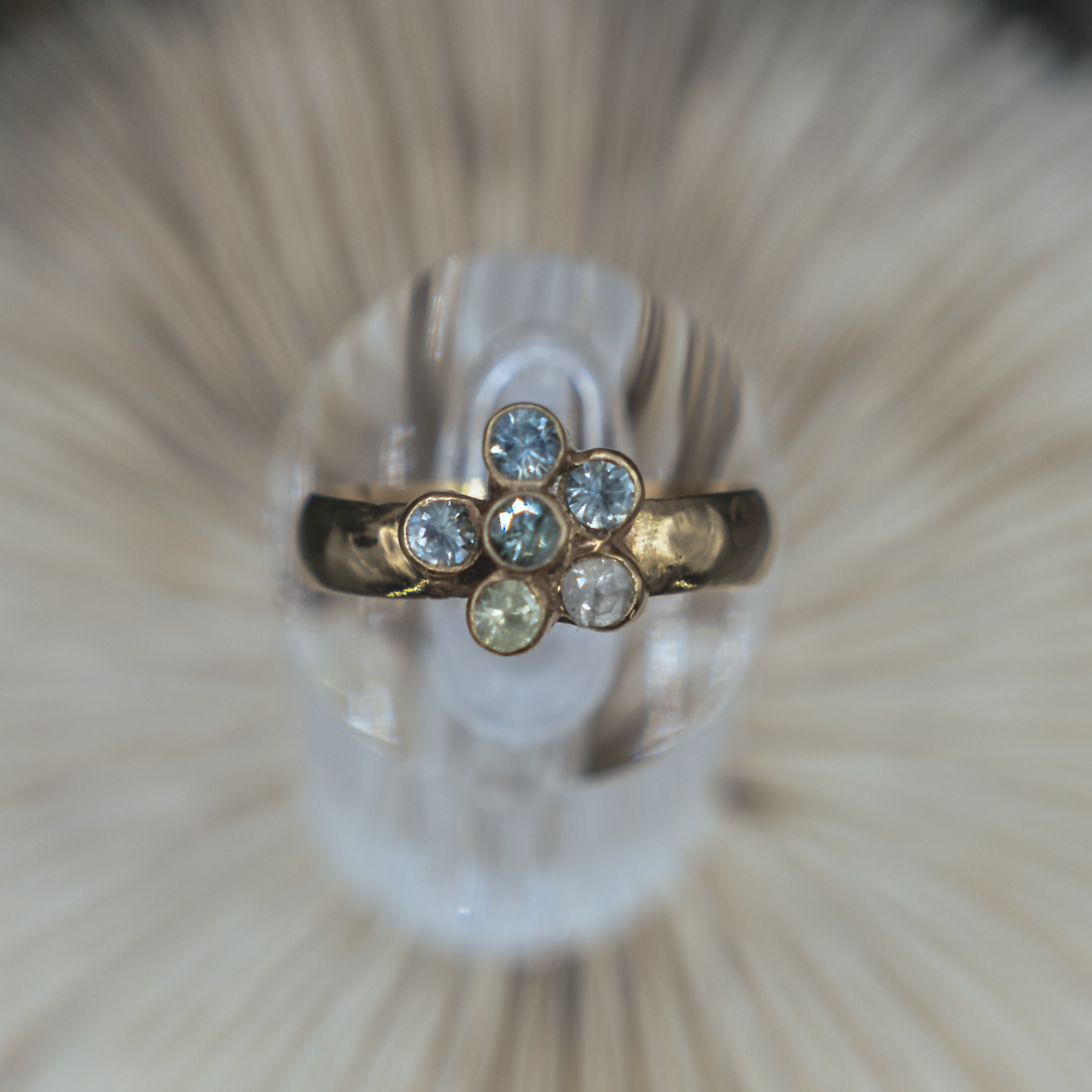 Pod Cluster Ring - Montana Sapphire and 18K Gold Vermeil