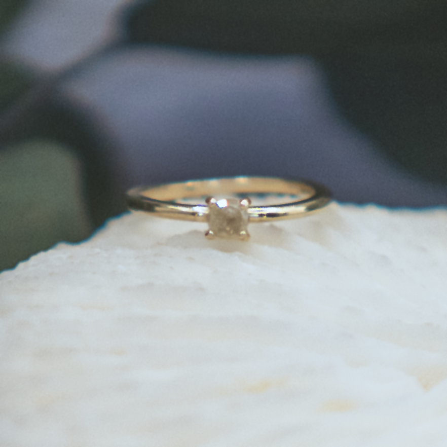 Fine Rustic Diamond Ring I - 14K Gold & Rustic Diamond