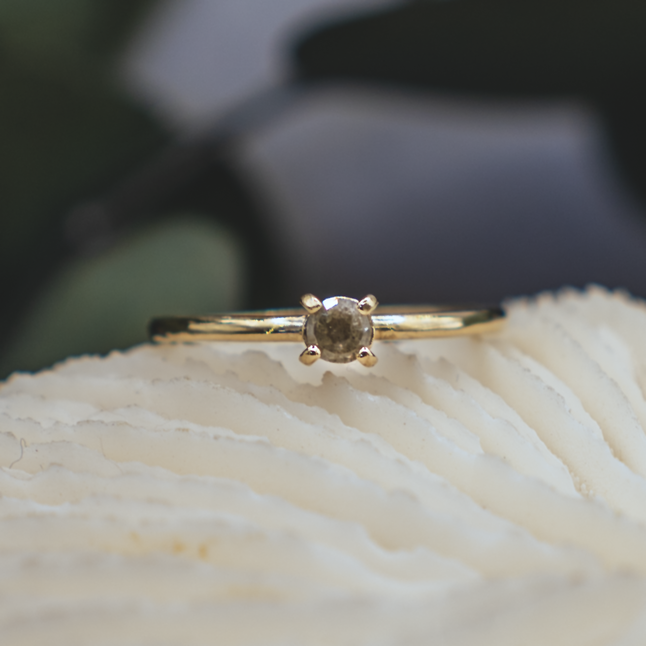 Fine Rustic Diamond Ring IIV - 14K Gold & Rustic Diamond
