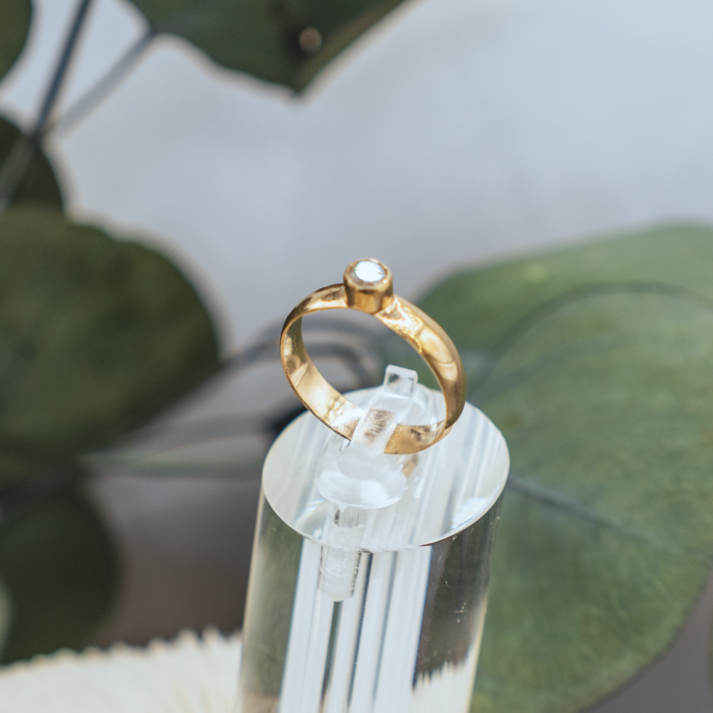 Moonspark Ring I - Rustic Diamond and 18K Gold Vermeil