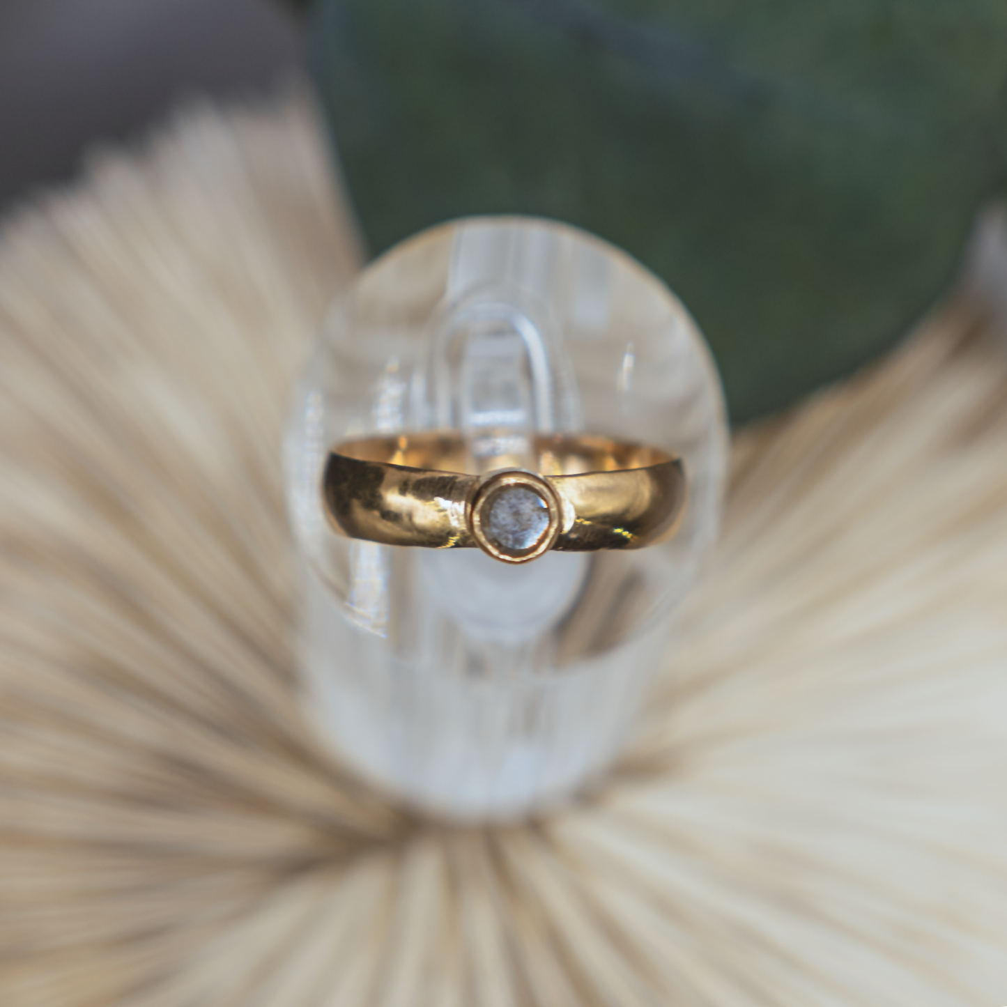 Moonspark Ring I - Rustic Diamond and 18K Gold Vermeil