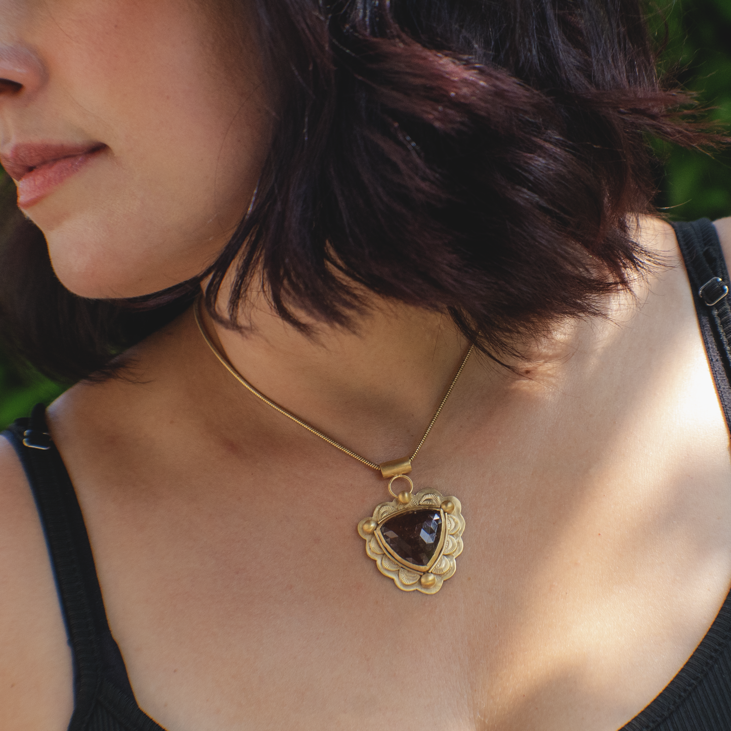 Desert Heart - 18k Gold Vermeil Hand-Wrought Necklace