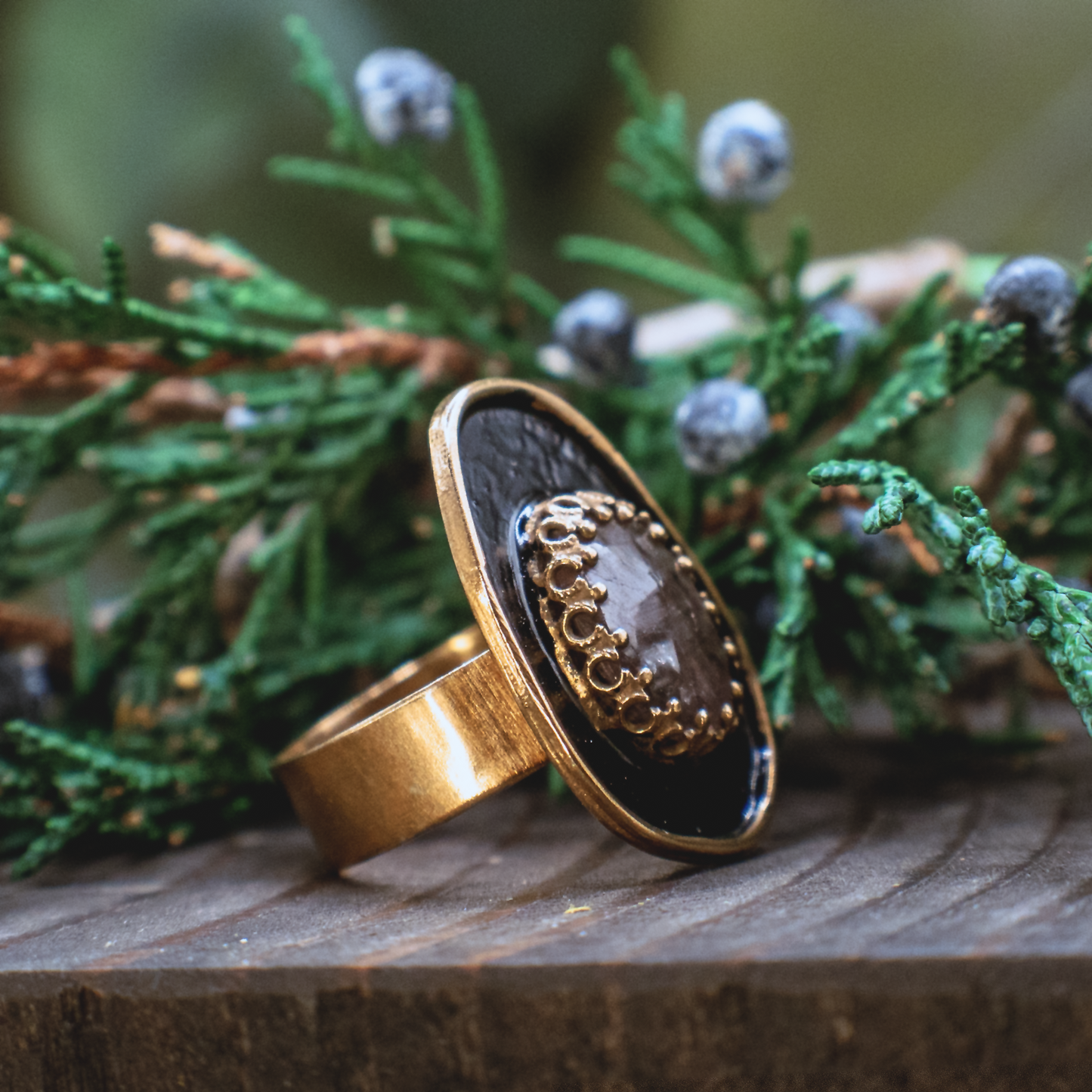 Alchemie Ring IV - 18k Gold Vermeil Sapphire Ring