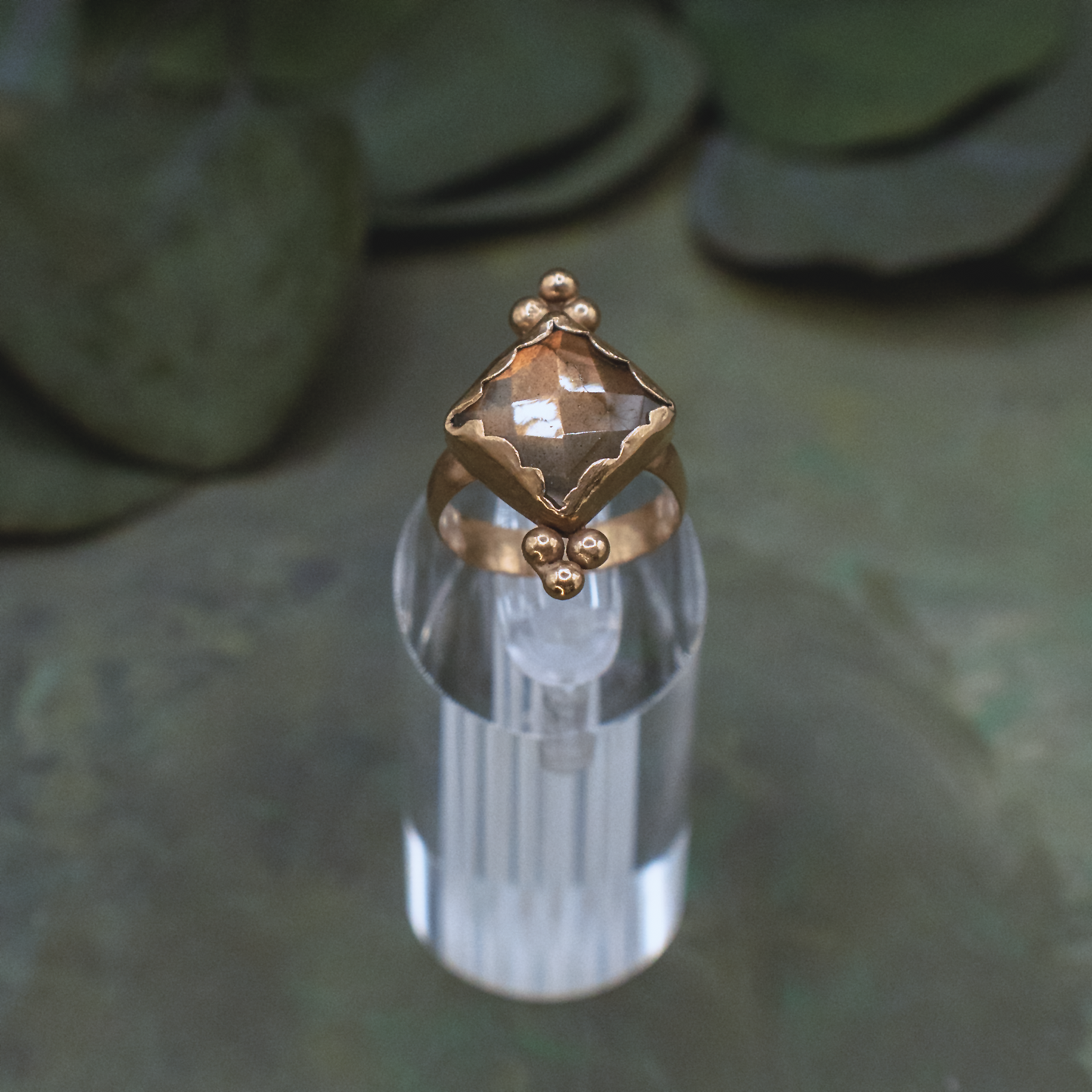Aurora Ring - Labrodorite Ring in 18K Gold Vermeil
