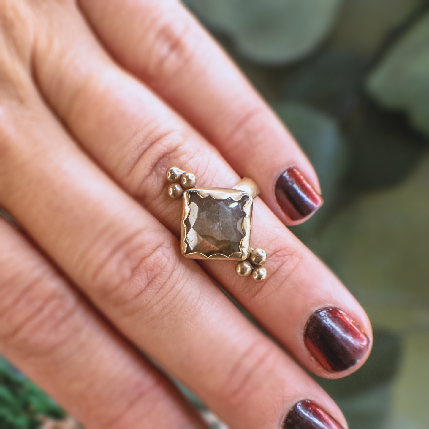 Aurora Ring - Labrodorite Ring in 18K Gold Vermeil