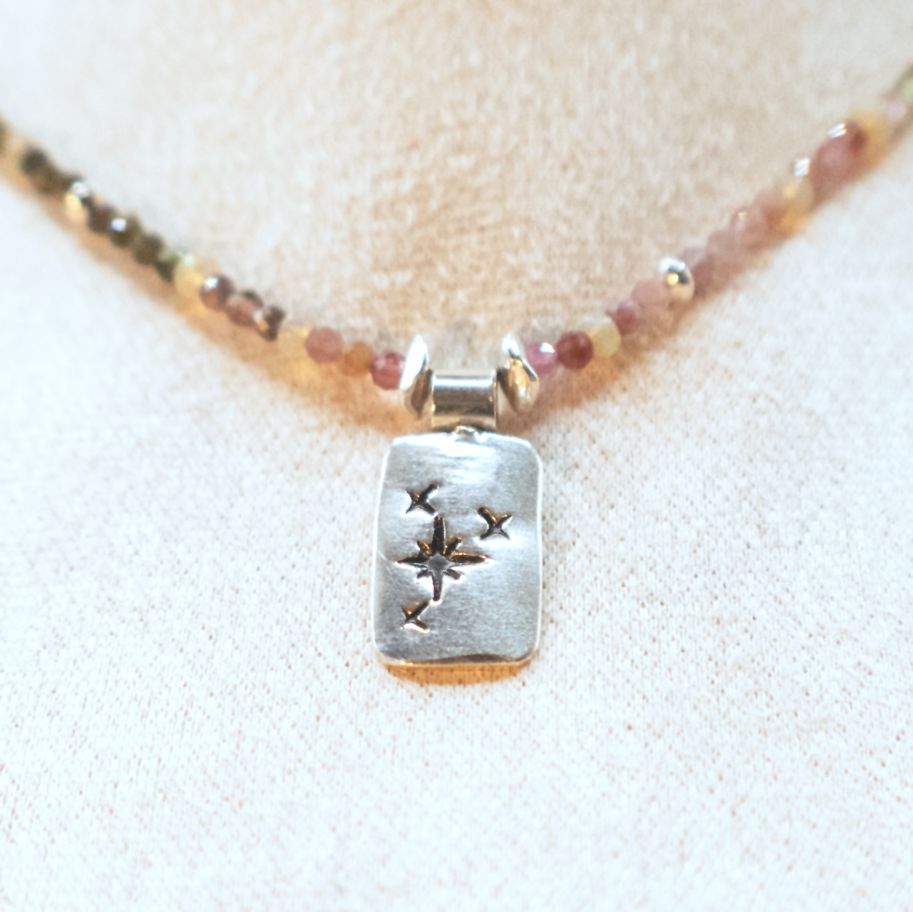 Starseed Tourmaline and Opal Necklace V