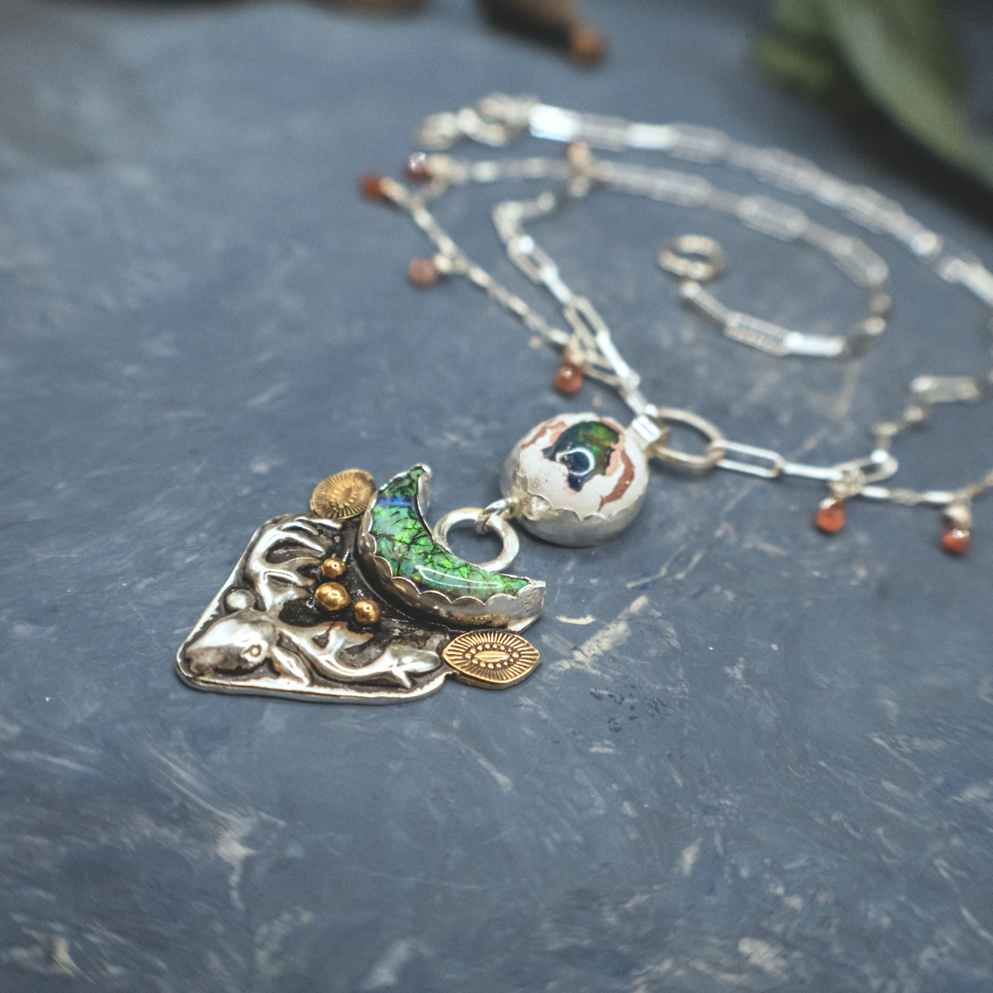Opal Deer Necklace I