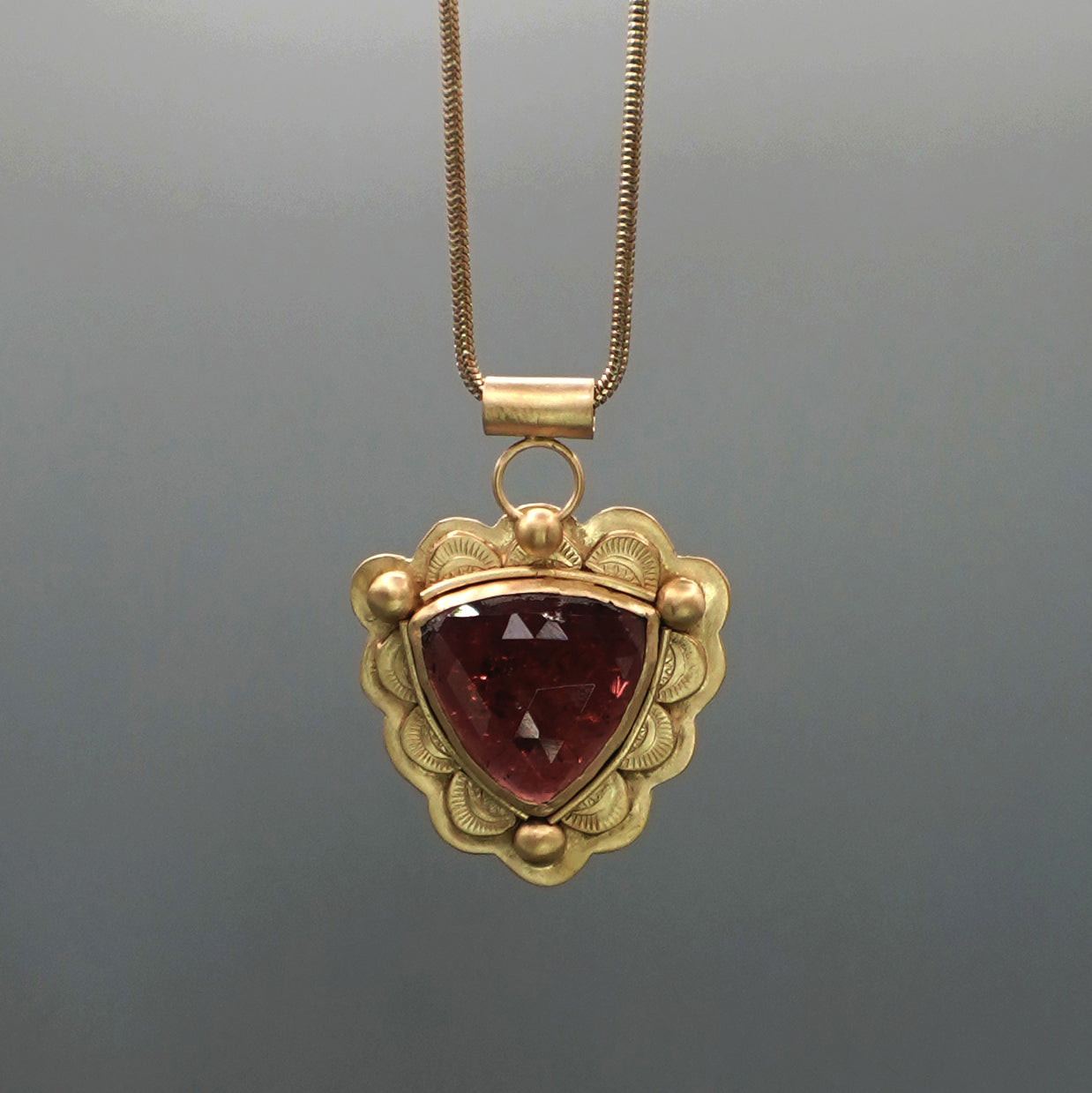 Desert Heart - 18k Gold Vermeil Hand-Wrought Necklace