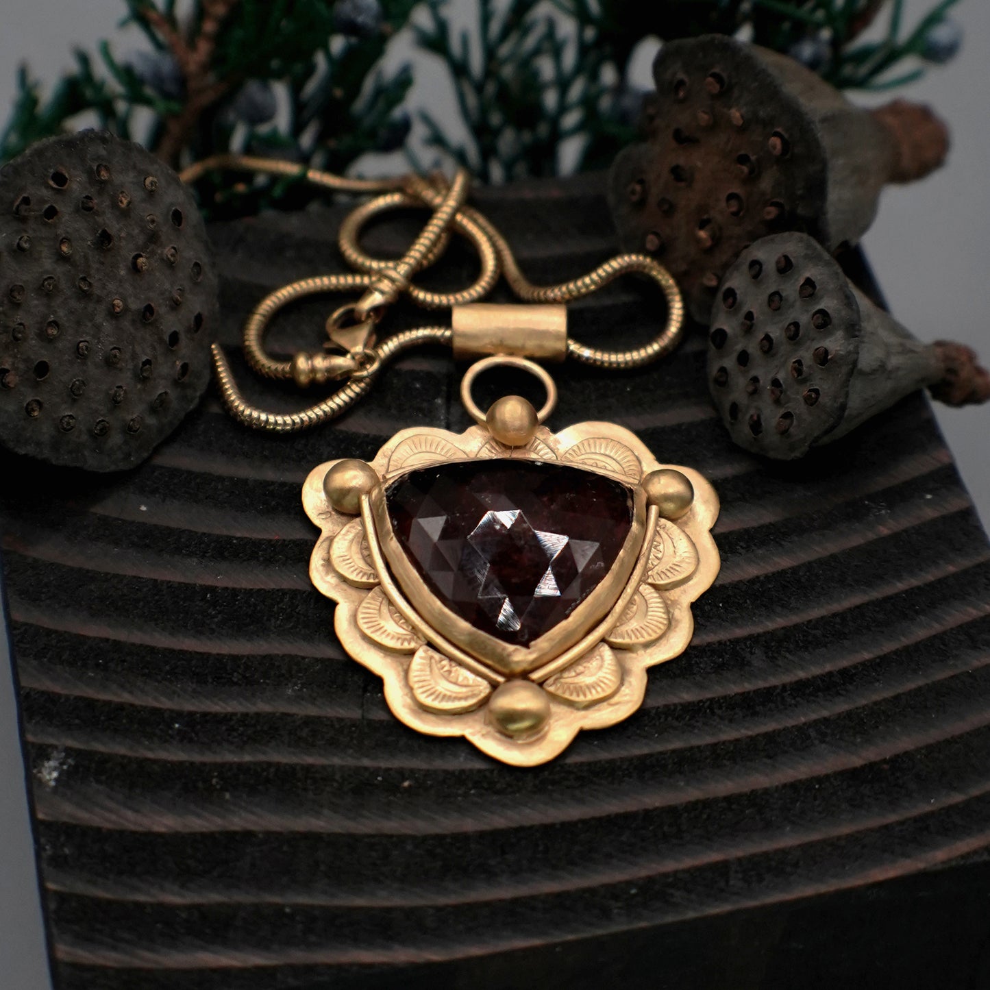 Desert Heart - 18k Gold Vermeil Hand-Wrought Necklace