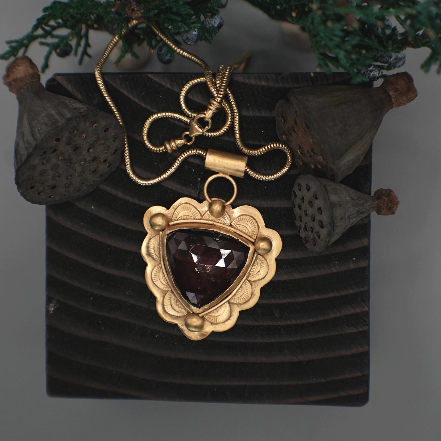 Desert Heart - 18k Gold Vermeil Hand-Wrought Necklace