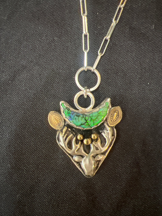Opal Deer Necklace I