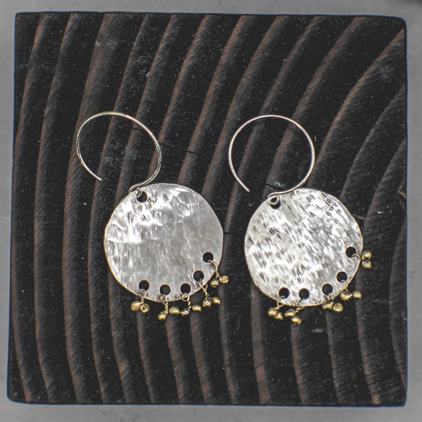 Stormlight Drop Earrings - Sterling Silver and 18K Gold Earrings