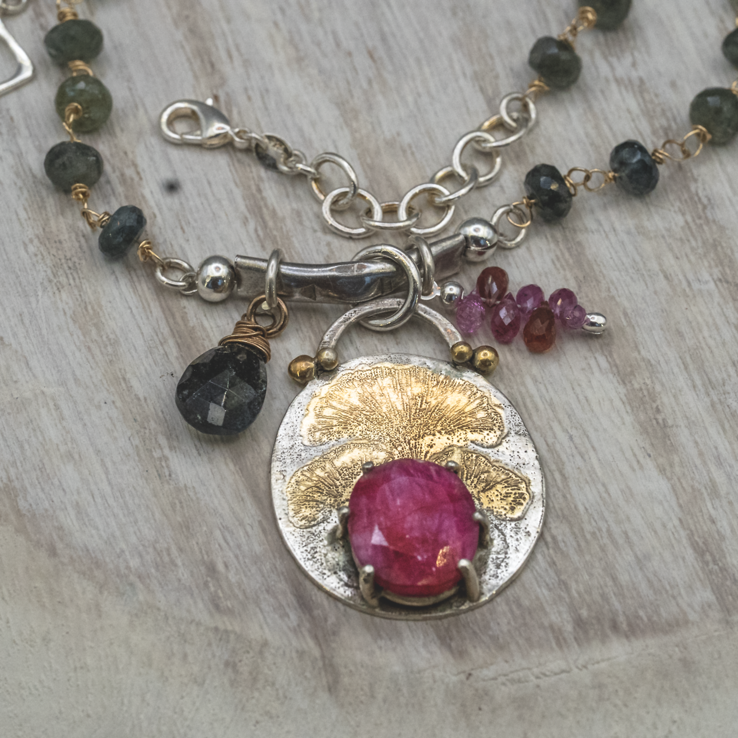 Nouveau Modern Chanterelle Necklace