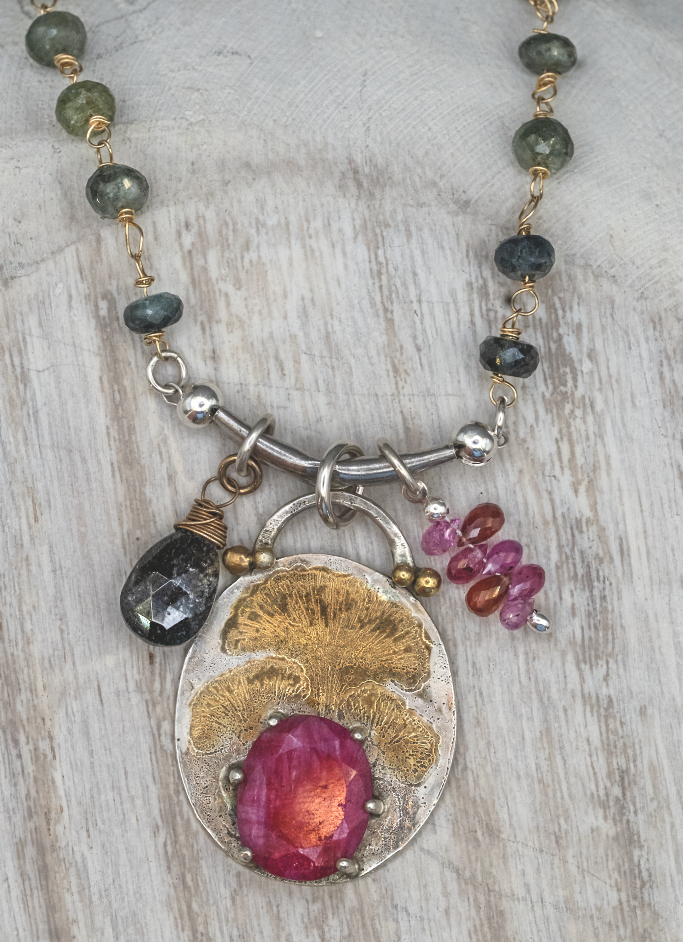 Nouveau Modern Chanterelle Necklace