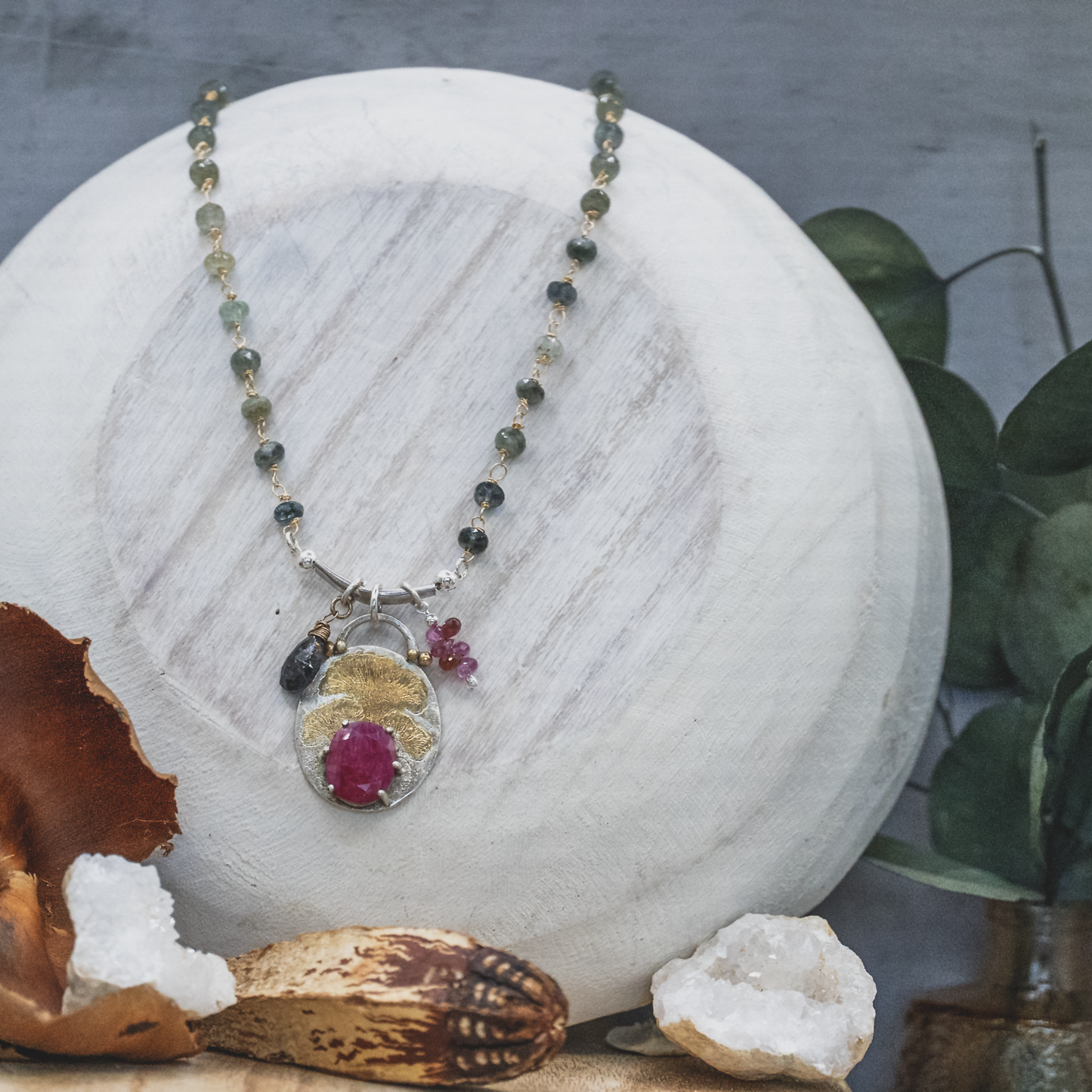 Nouveau Modern Chanterelle Necklace