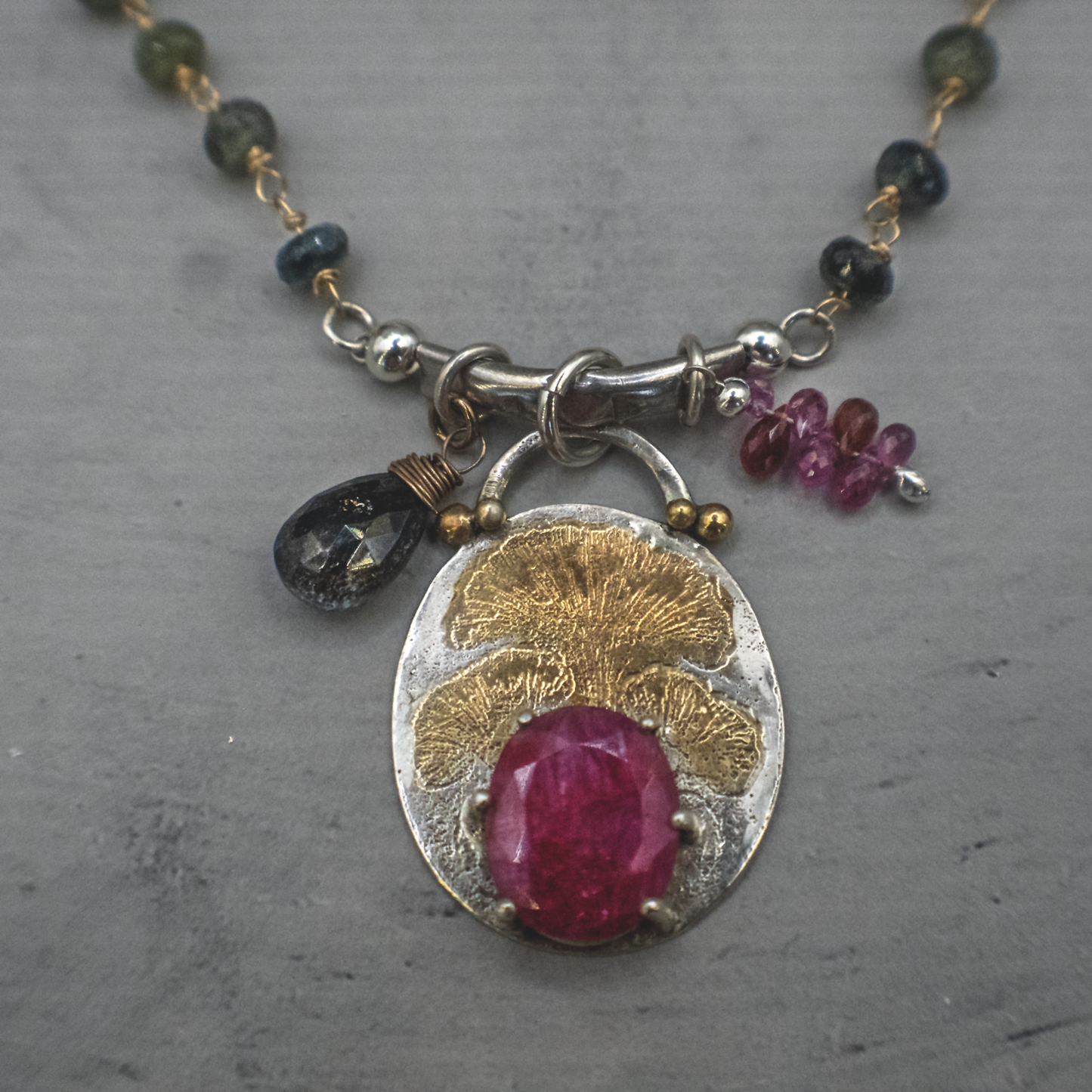 Nouveau Modern Chanterelle Necklace