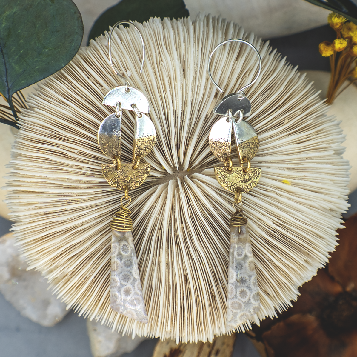 Fossil Meridian Earrings