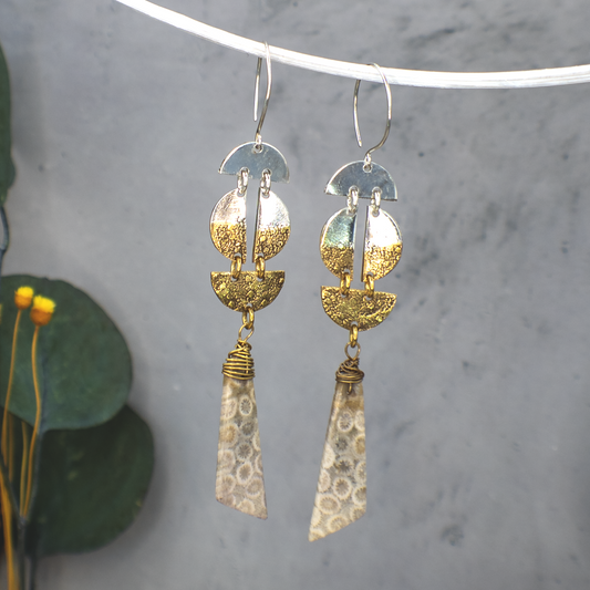 Fossil Meridian Earrings