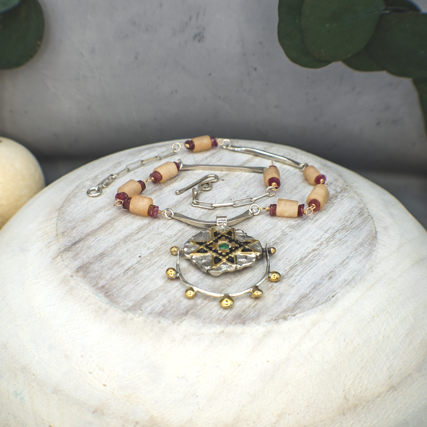 Emerald Compass Necklace