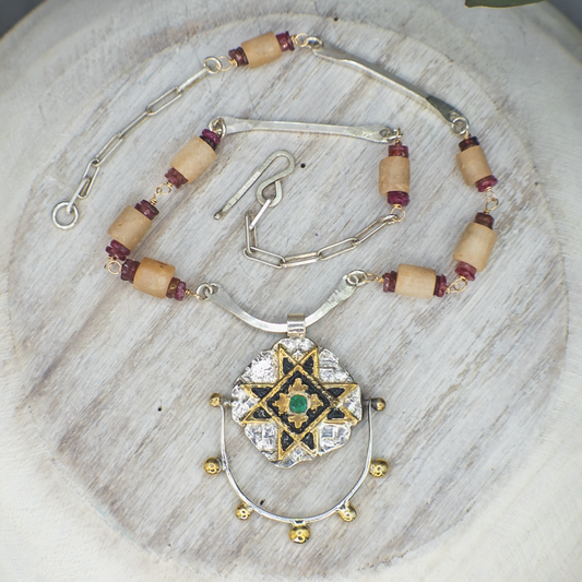 Emerald Compass Necklace