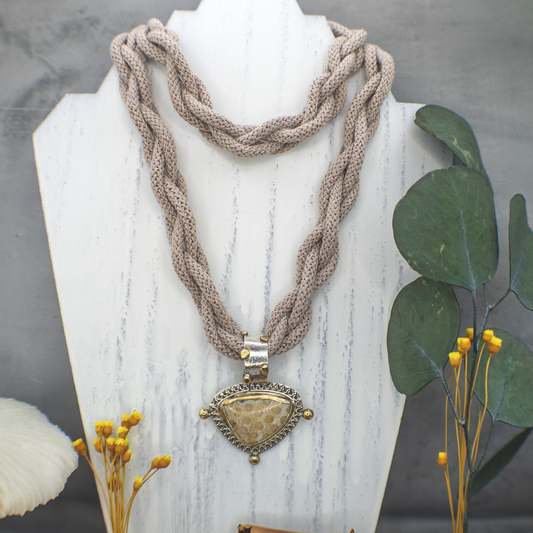 Fossil Coral Talisman Necklace I
