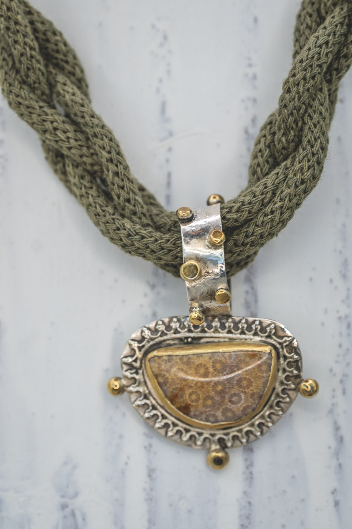 Fossil Coral Talisman Necklace II