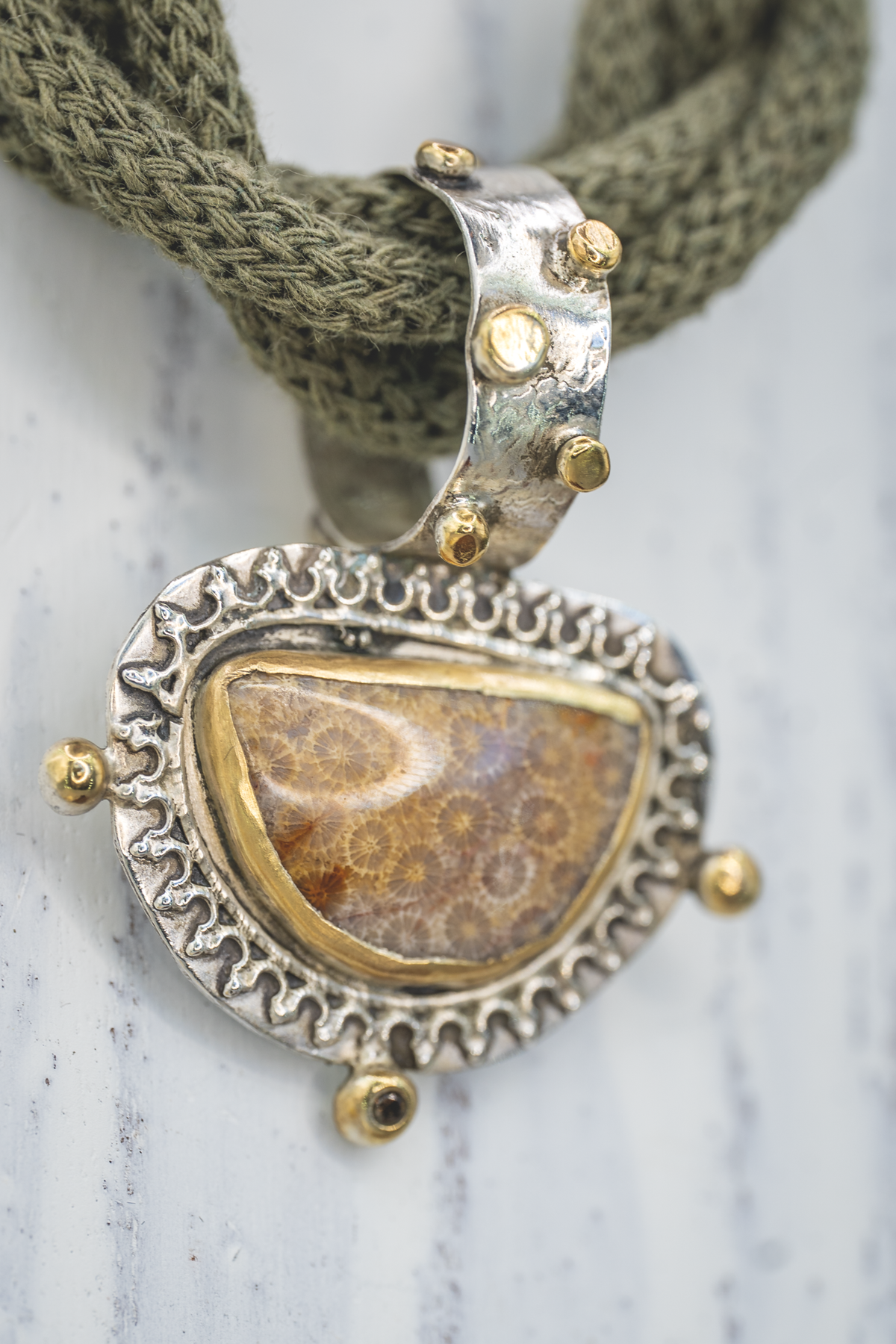 Fossil Coral Talisman Necklace II