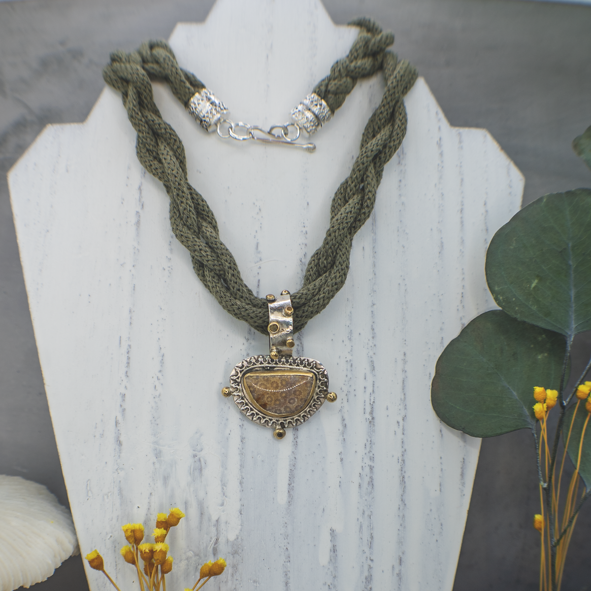 Fossil Coral Talisman Necklace II