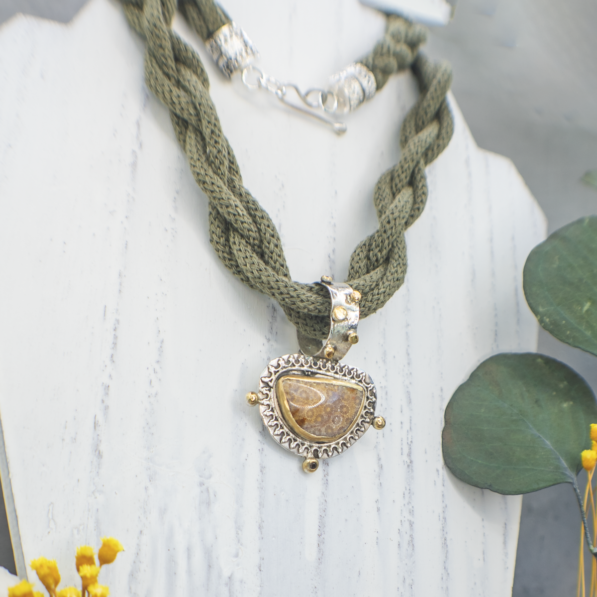Fossil Coral Talisman Necklace II