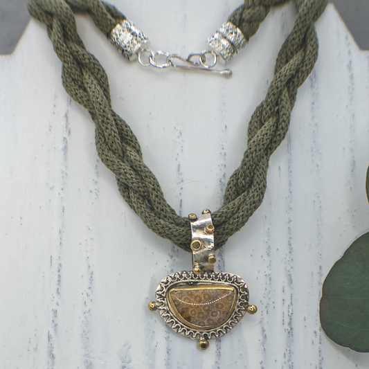 Fossil Coral Talisman Necklace II