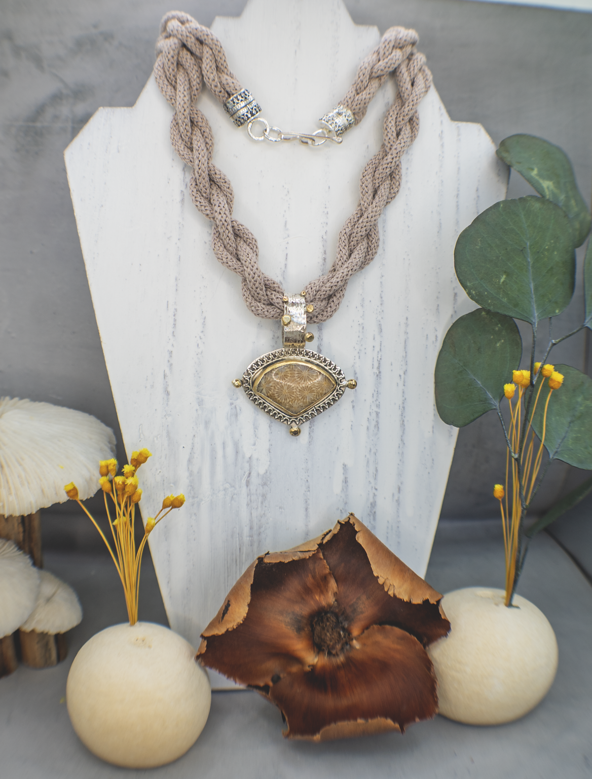 Fossil Coral Talisman Necklace III