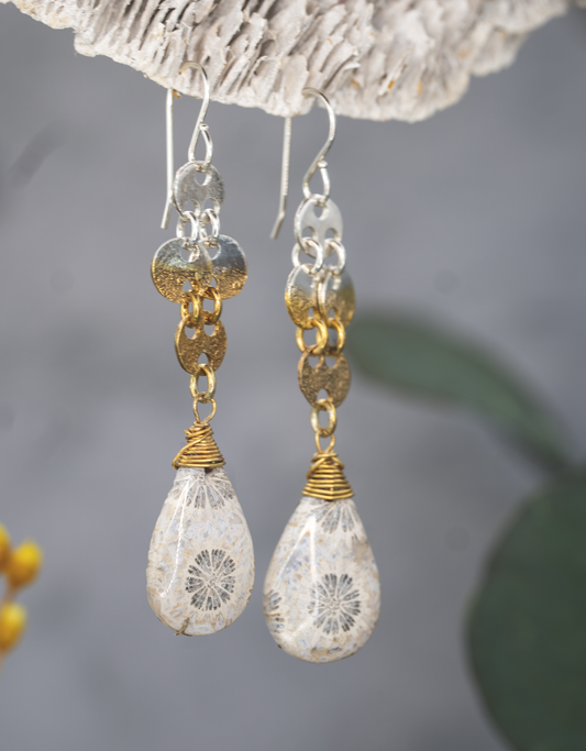 Fossil Meridian Earrings II