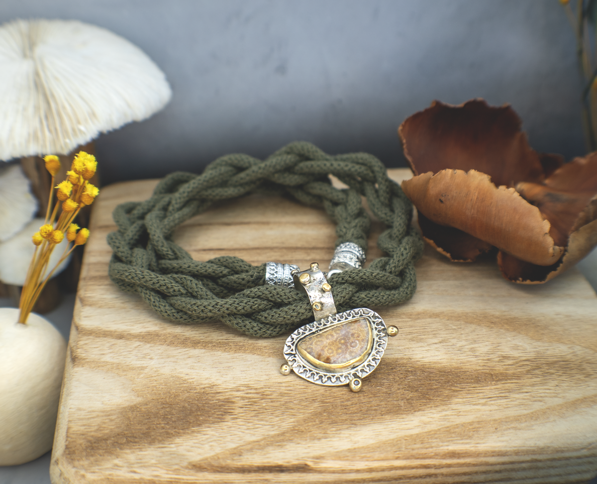 Fossil Coral Talisman Necklace II