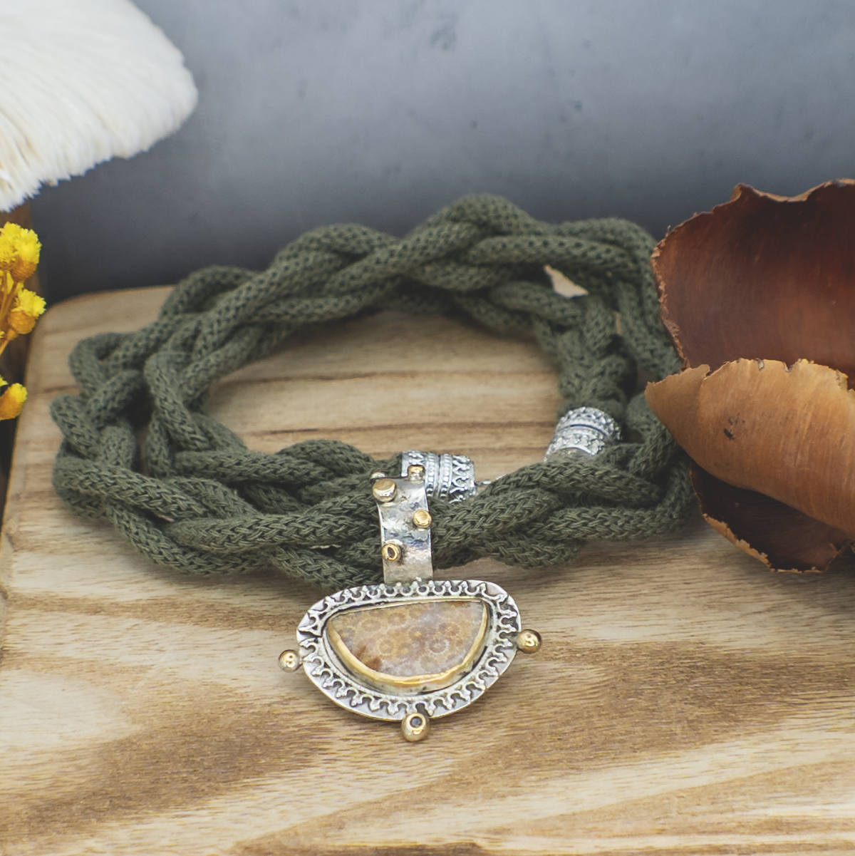 Fossil Coral Talisman Necklace II