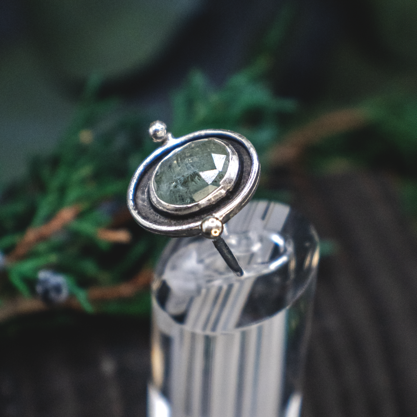 Polestar Ring - Aquamarine Silver Ring IV