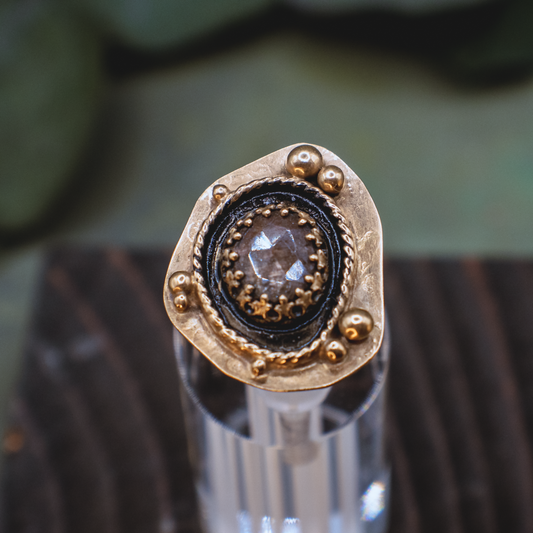 Alchemie Ring II - 18k Gold Vermeil Sapphire Ring