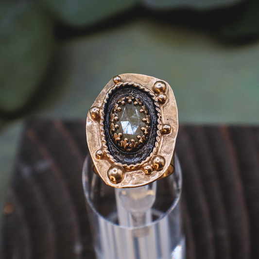 Alchemie Ring VI - 18k Gold Vermeil Sapphire Ring