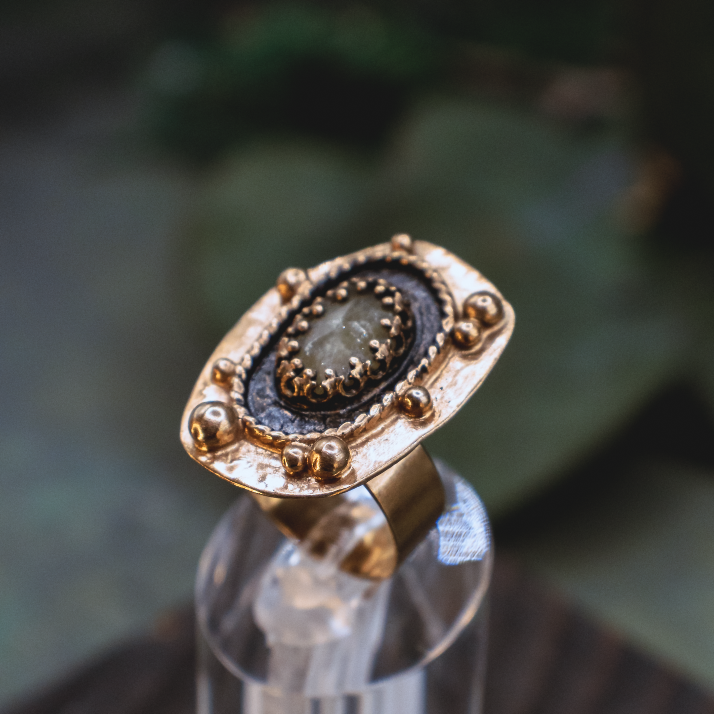 Alchemie Ring VI - 18k Gold Vermeil Sapphire Ring