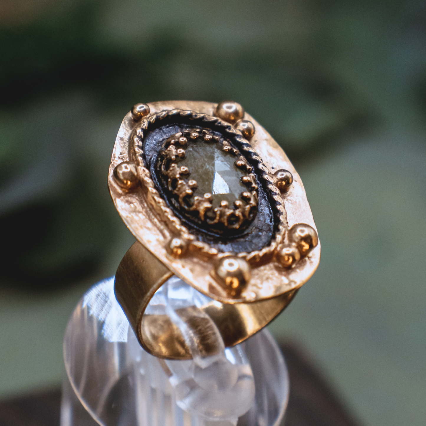 Alchemie Ring VI - 18k Gold Vermeil Sapphire Ring