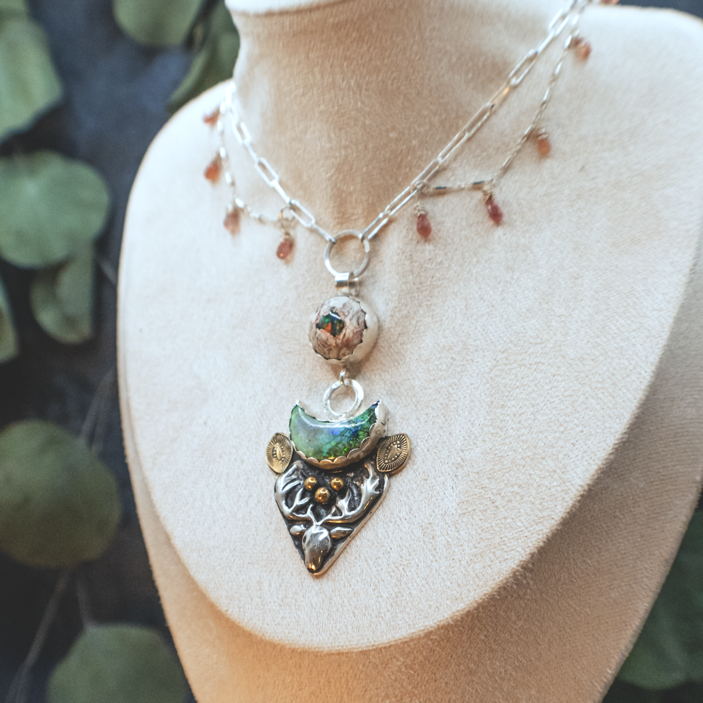 Opal Deer Necklace II