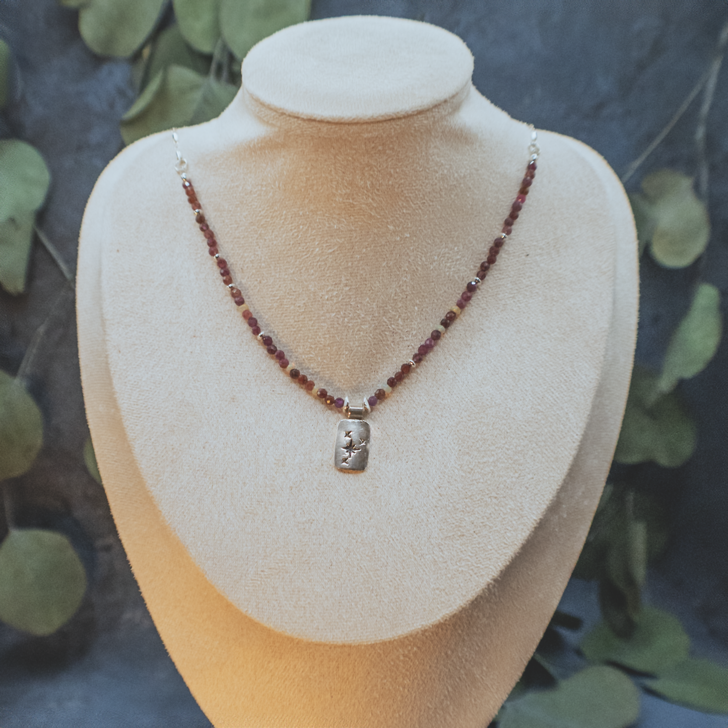 Starseed Ruby and Opal Necklace I