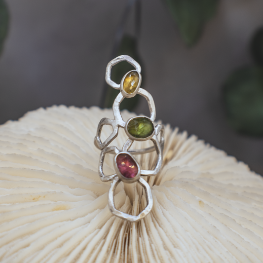 Honey Jewel Ring - Sterling Silver and Tourmaline Ring