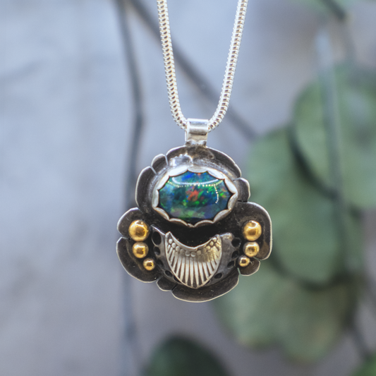 Opal Scarab Necklace I