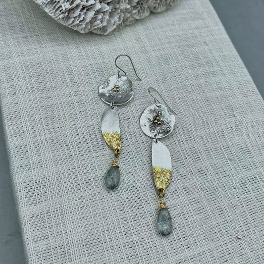 Tide Drop Aquamarine Earrings I