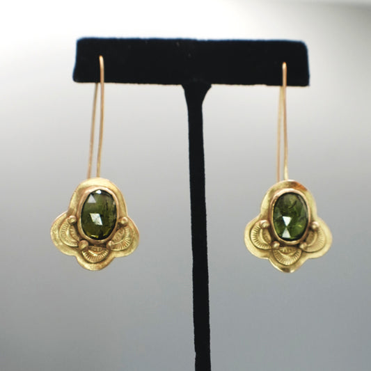 Desert Moss Earrings - High-quality Handcrafted Earrings in 18k Gold Vermeil